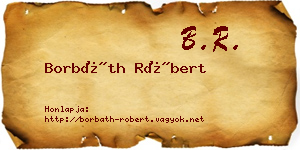 Borbáth Róbert névjegykártya